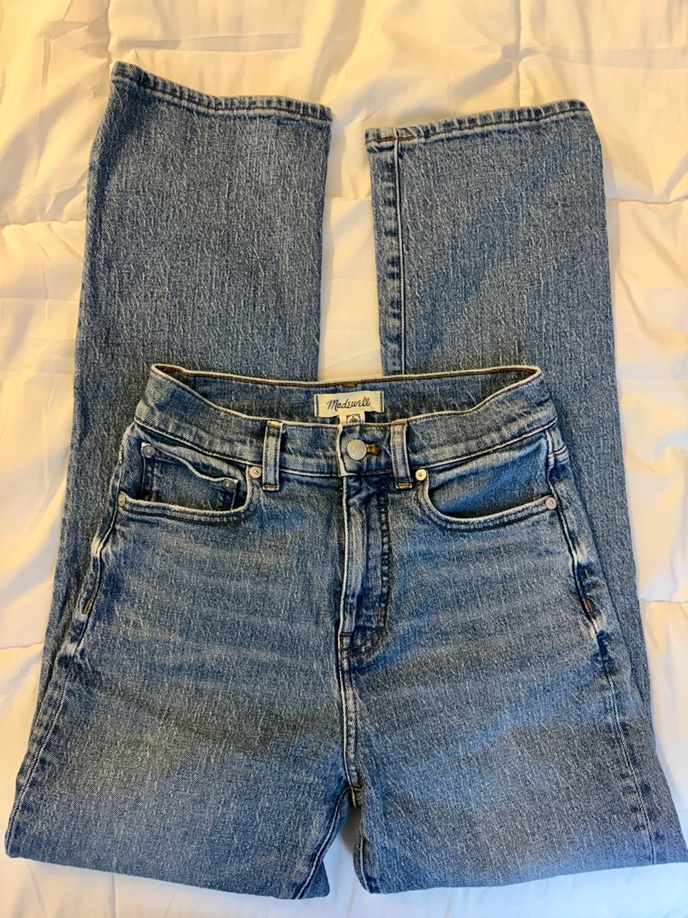 Madewell Straight-Leg Jeans in Light Blue Wash